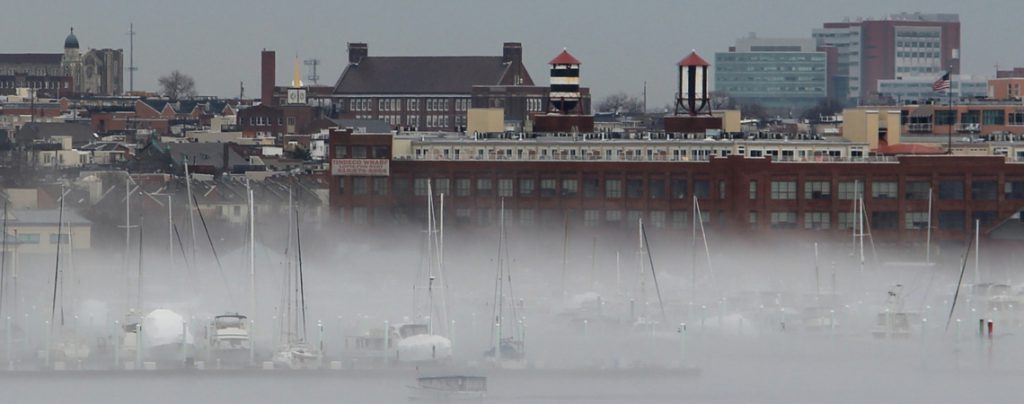 Inner Harbor in the fog